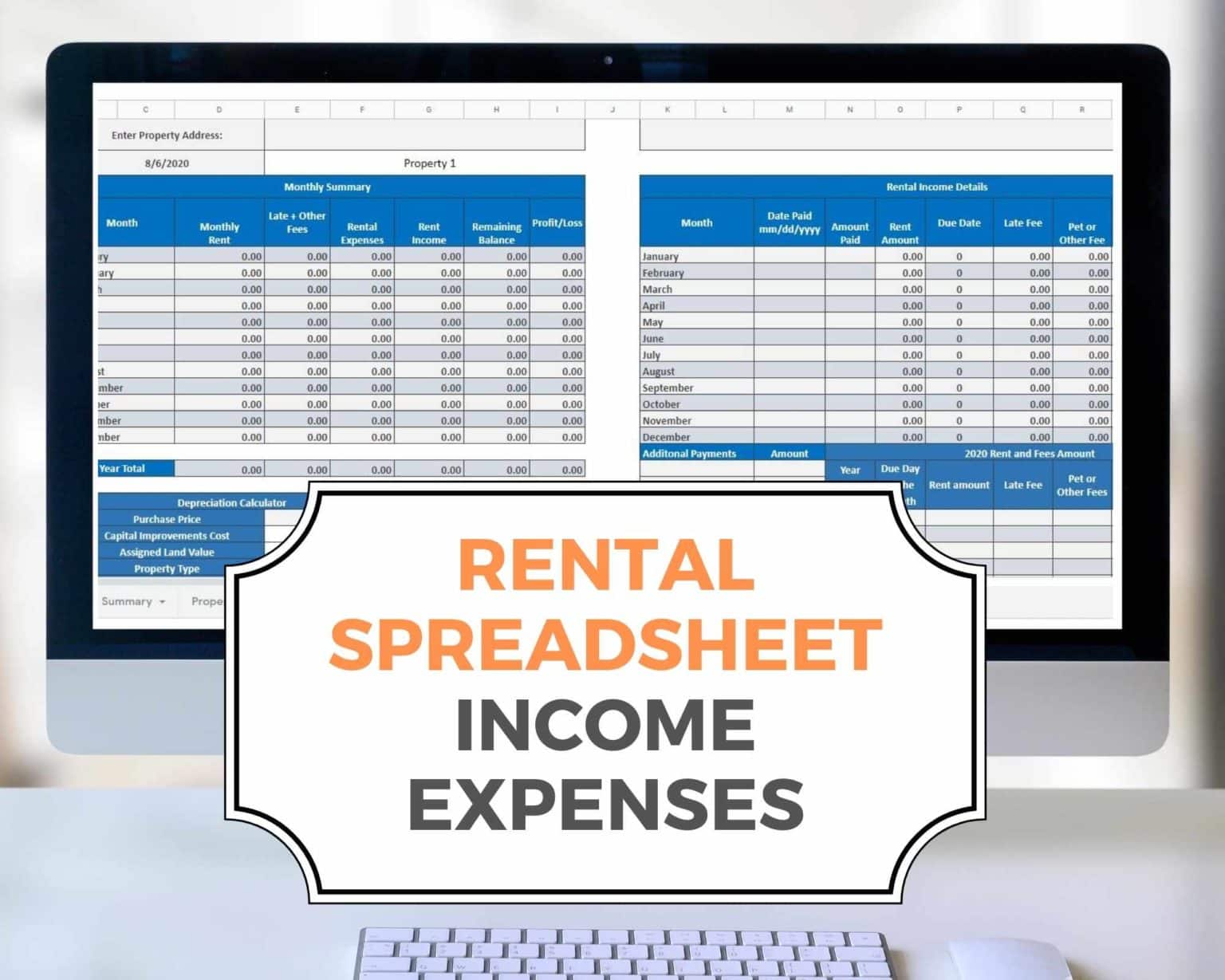 income and expense template excel free